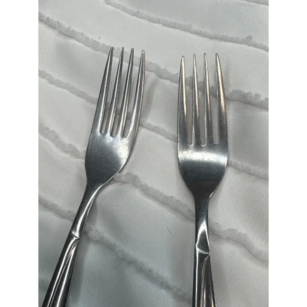 Vintage Stainless Japan Dinner Forks Pair Flatware Replacement (2)